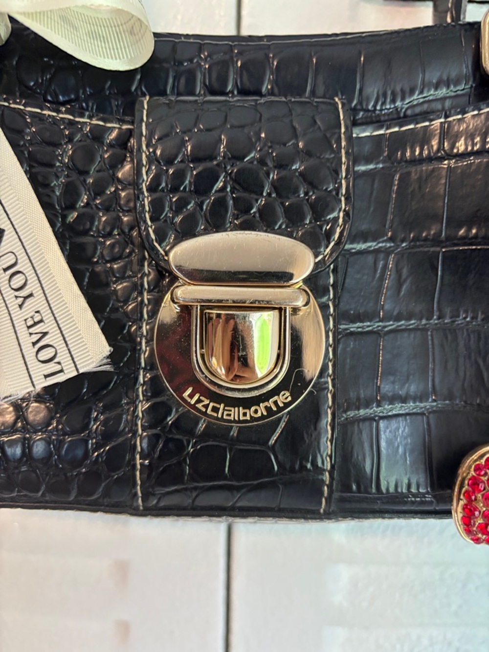 Luzialborne Croc Shoulder Bag + Juicy Couture Cherry Charm Y2K - Picture 7 of 16